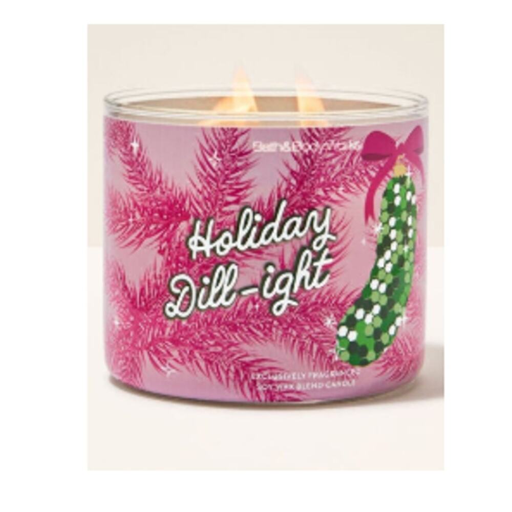 Bath & Body Works Holiday Dill-Light 3 wick candle NEW